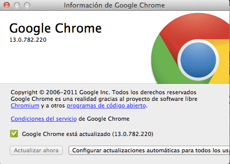 Actualizaciones Google Chrome OSX Actualizaciones Google Chrome OSX DarioBF