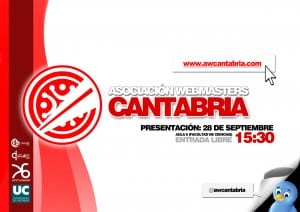 Cartel presentación Asociación Webmasters Cantabria Cartel presentación Asociación Webmasters Cantabria
