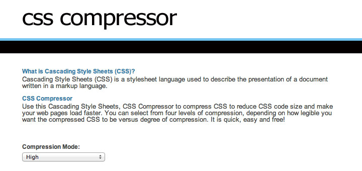 css compressor